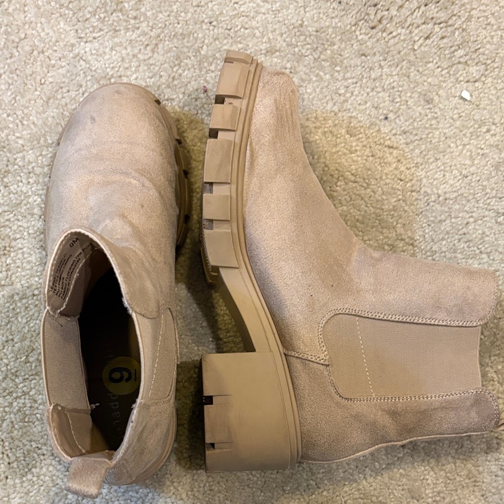 Madden Girl Tan “Tessa” Ankle Boots-Size 9
